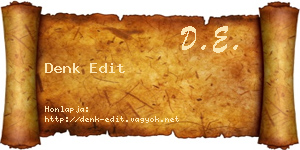 Denk Edit névjegykártya